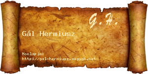 Gál Hermiusz névjegykártya